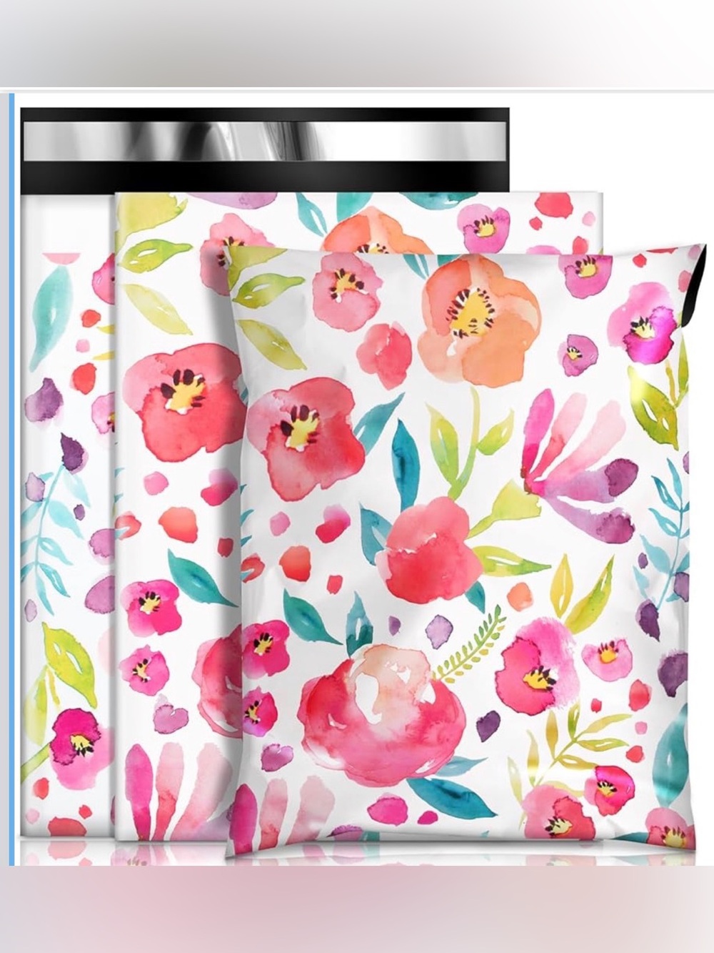 Polymailers: (15) Floral 14.5x19